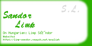 sandor limp business card